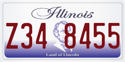 IL license plate Z348455