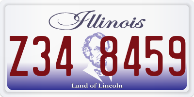 IL license plate Z348459