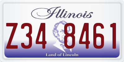 IL license plate Z348461