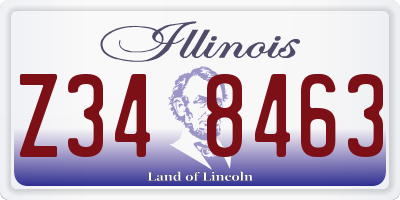 IL license plate Z348463
