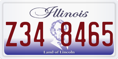 IL license plate Z348465