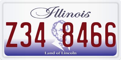 IL license plate Z348466