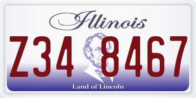 IL license plate Z348467