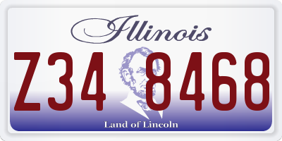 IL license plate Z348468