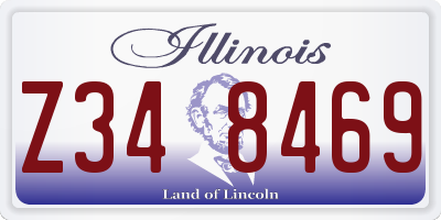 IL license plate Z348469
