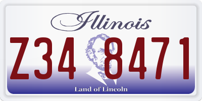 IL license plate Z348471