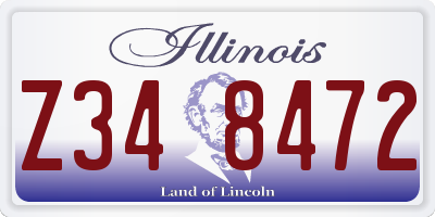 IL license plate Z348472