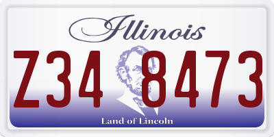 IL license plate Z348473