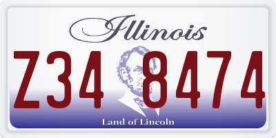 IL license plate Z348474