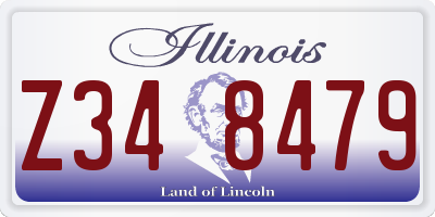 IL license plate Z348479