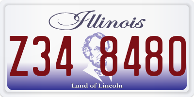 IL license plate Z348480