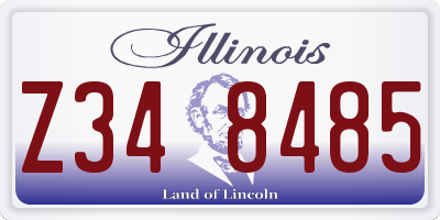 IL license plate Z348485