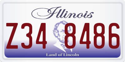 IL license plate Z348486