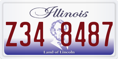 IL license plate Z348487