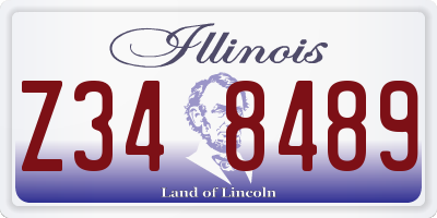 IL license plate Z348489