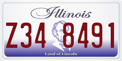 IL license plate Z348491