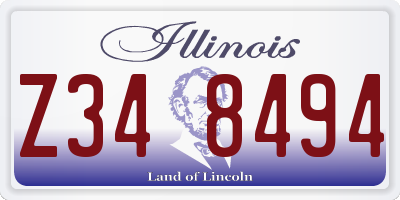 IL license plate Z348494