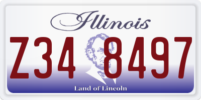 IL license plate Z348497
