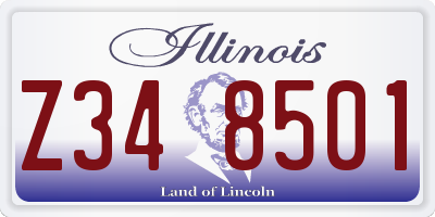 IL license plate Z348501