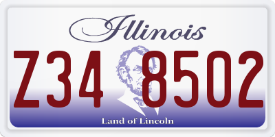 IL license plate Z348502