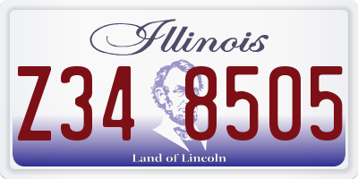 IL license plate Z348505