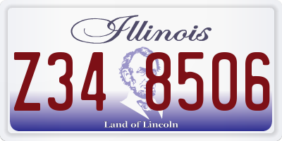 IL license plate Z348506