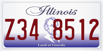 IL license plate Z348512