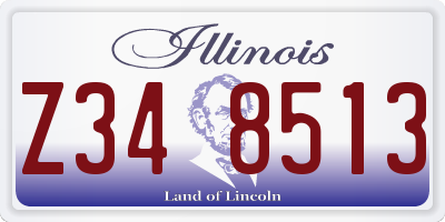 IL license plate Z348513