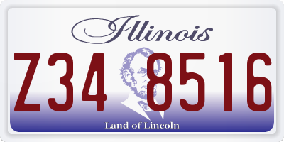 IL license plate Z348516