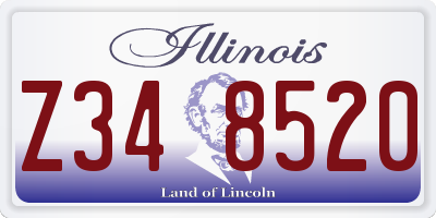 IL license plate Z348520
