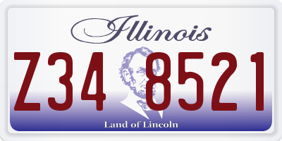 IL license plate Z348521