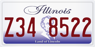 IL license plate Z348522