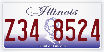 IL license plate Z348524