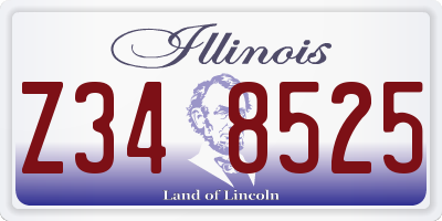 IL license plate Z348525