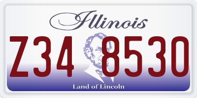 IL license plate Z348530