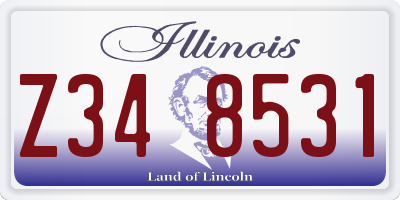 IL license plate Z348531