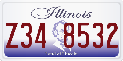IL license plate Z348532