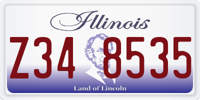IL license plate Z348535