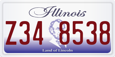 IL license plate Z348538