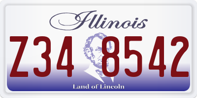 IL license plate Z348542