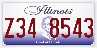 IL license plate Z348543