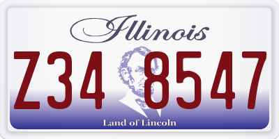 IL license plate Z348547