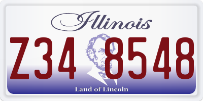 IL license plate Z348548