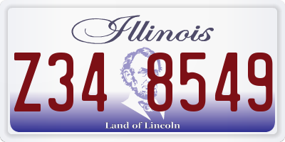 IL license plate Z348549
