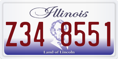 IL license plate Z348551