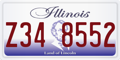 IL license plate Z348552