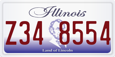 IL license plate Z348554