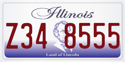 IL license plate Z348555