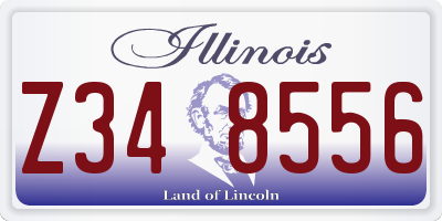 IL license plate Z348556