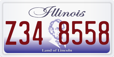 IL license plate Z348558